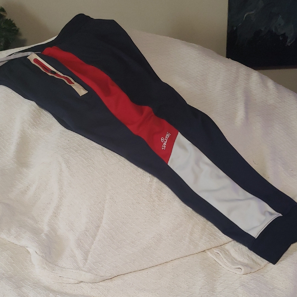 Spaulding Cycling Joggers Gym Pants Red Blue White Accents EUC XL